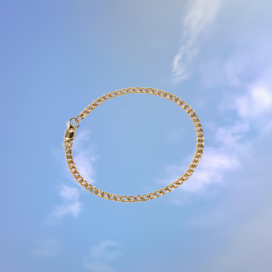 Curb Link Bracelet by Quinney Collection 14k Gold Filled jewelry. Made in Victoria BC Canada