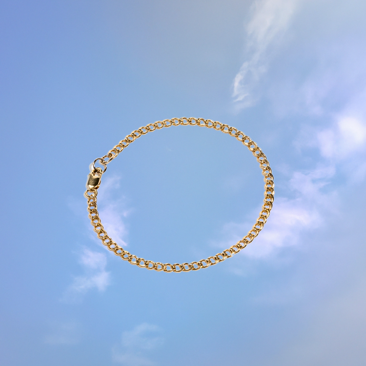 Curb Link Bracelet by Quinney Collection 14k Gold Filled jewelry. Made in Victoria BC Canada