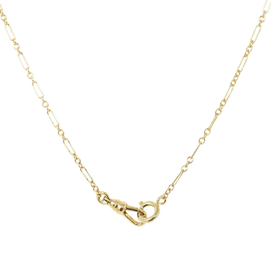 Charm Holder Necklace - Baby Albert Gold Filled & Sterling Silver