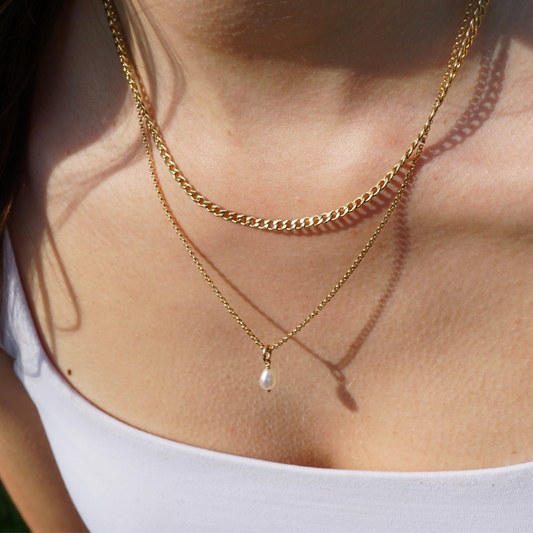 Solitaire Pearl Necklace