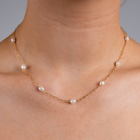 Pearl Station Necklace