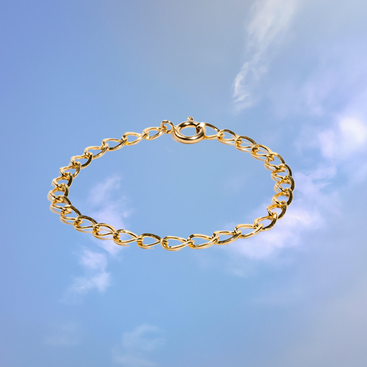 Chonky Curb Bracelet by Quinney Collection 14k Gold FIlled jewelry. Made in Victoria BC Canada