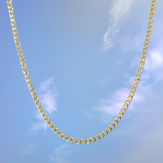 Curb Chain by Quinney Collection 14k Gold FIlled jewelry. Made in Victoria BC Canada.