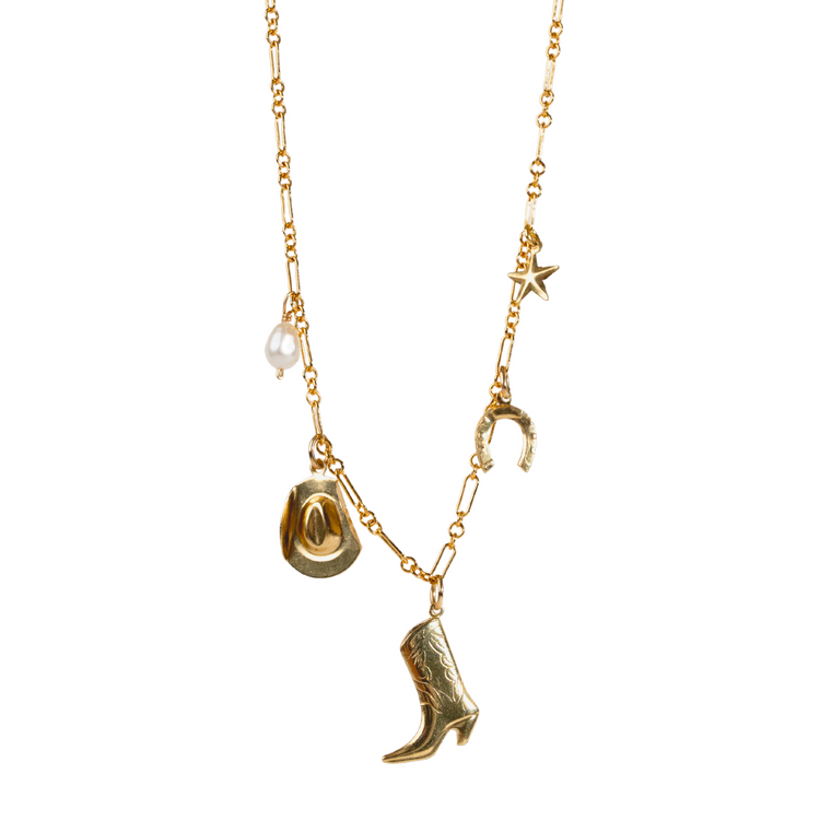 Stampede Charm Necklace | Gold Filled