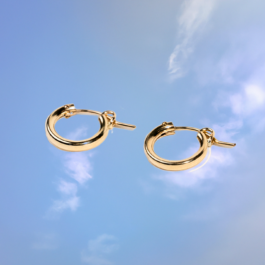 The Ideal Hoop by Quinney Collection 14k Gold Filled jewelry. Made in Victoria BC Canada